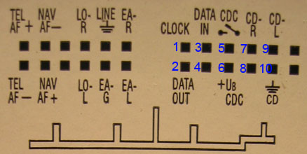 RCD300 cd changer pinout