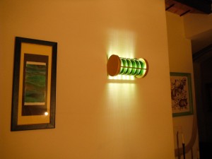 CD Lamp en la pared